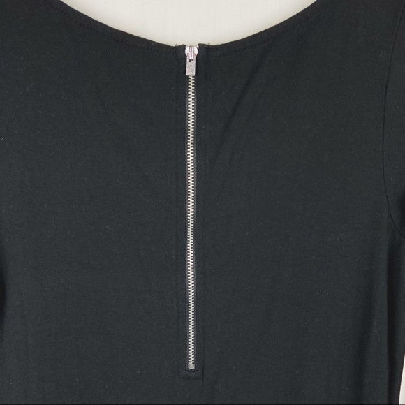 Black Express Zip Back Swing Dress Medium Long - Picture 5 of 5